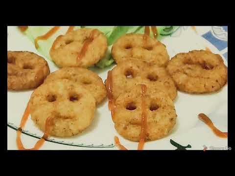 Homemade potato Smiley/Emoji face Recipe/ Easy Evening snacks