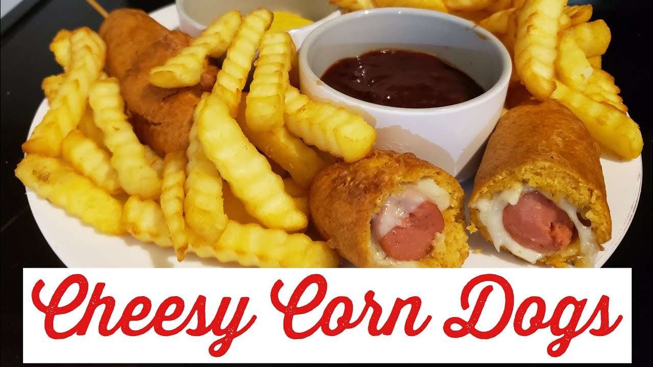 Swiss & Cheddar Cheesy Corn Dogs | What to Eat Tonight?