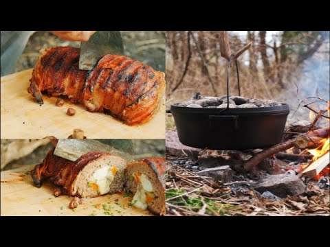 The ULTIMATE DUTCH OVEN MEATLOAF!!! Delicious Outdoor Cooking!