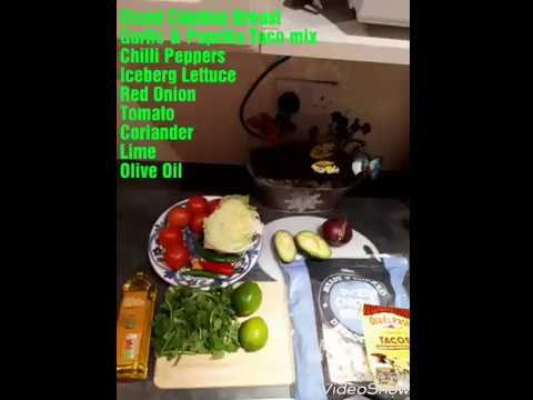 Healthy weight loss Garlic & Paprika Chilli Chicken Avocado Salad