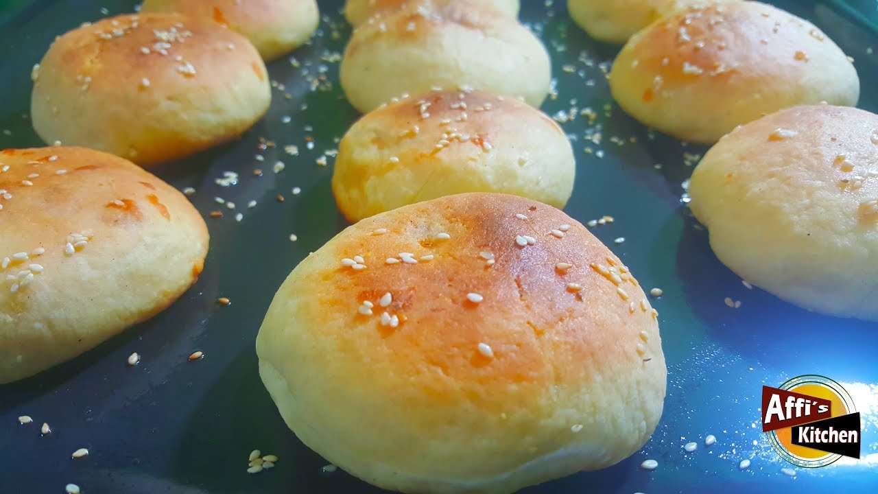 Chicken Cheese Buns Recipe | Eggless Soft & Delicious Center Filled Buns