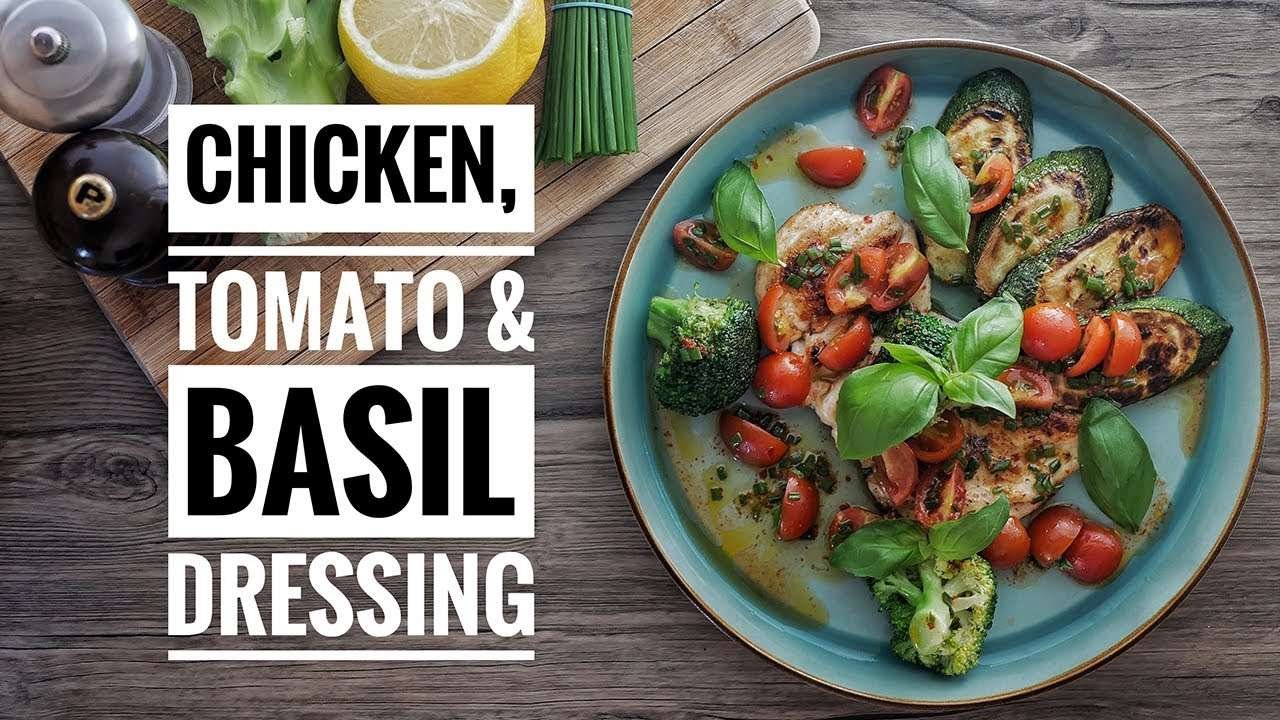 CHICKEN BREAST WITH COURGETTES AND CHERRY TOMATO DRESSING | Quick and easy lunch