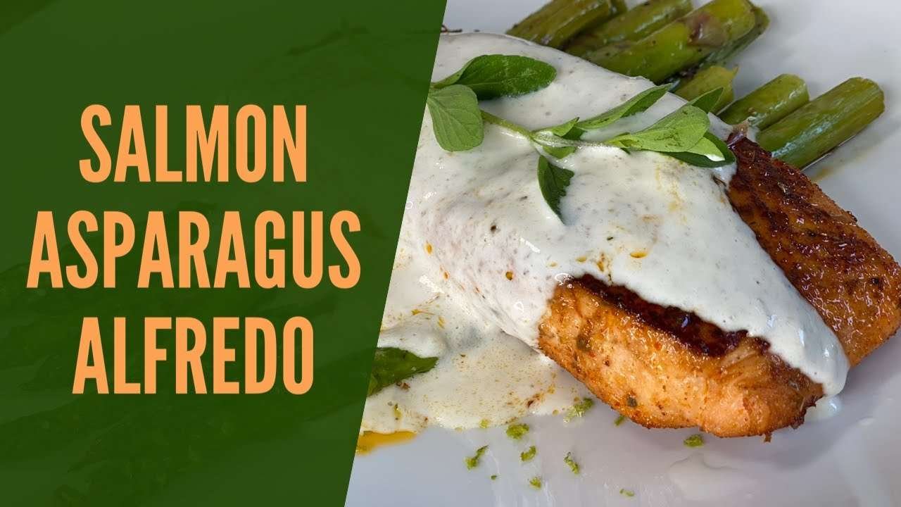 Salmon Asparagus Alfredo | Pescatarian Recipes