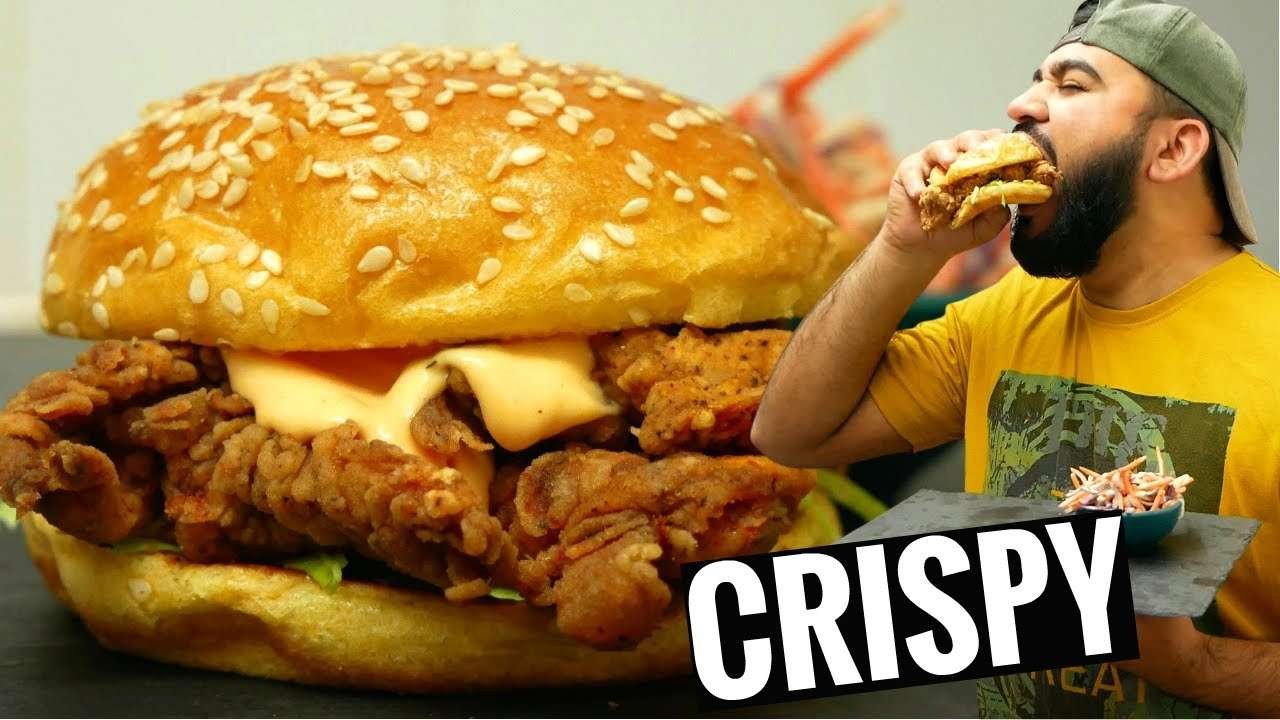 CRISPY CHICKEN BURGER RECIPE OUT OF THIS WORLD! | Halal Chef