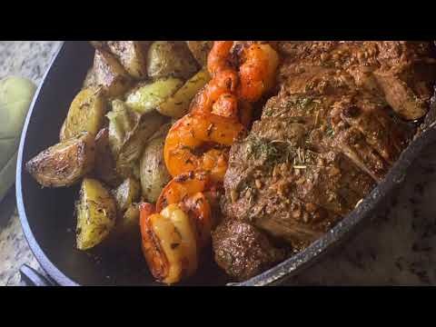 The best air fryer garlic butter steak & roasted potatoes | easy recipe | must try 🔥🔥🔥