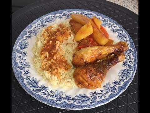 Chicken thighs on vegetables from oven  صينية افخاذ الدجاج مع الخضر في الفرن بتتبيلة مميزة وسهلة جدا