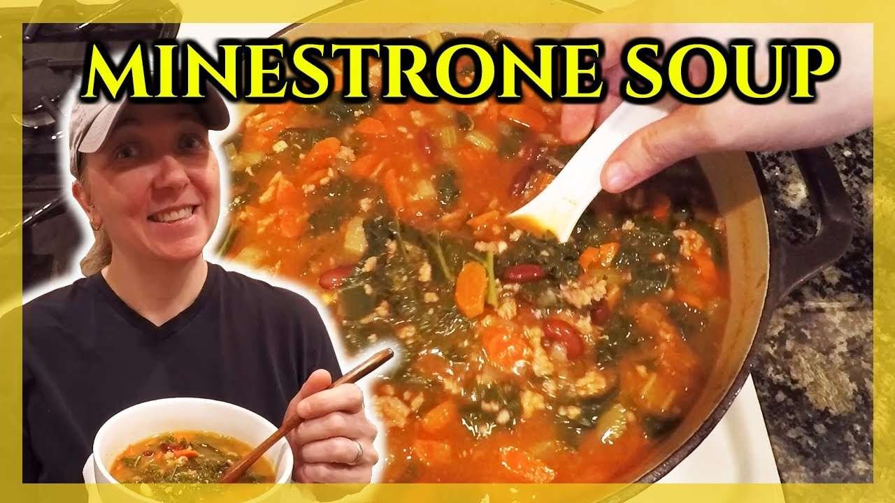 MINESTRONE SOUP  RECIPE (w/ GROUND TURKEY) | DELICIOUS AND HEARTY