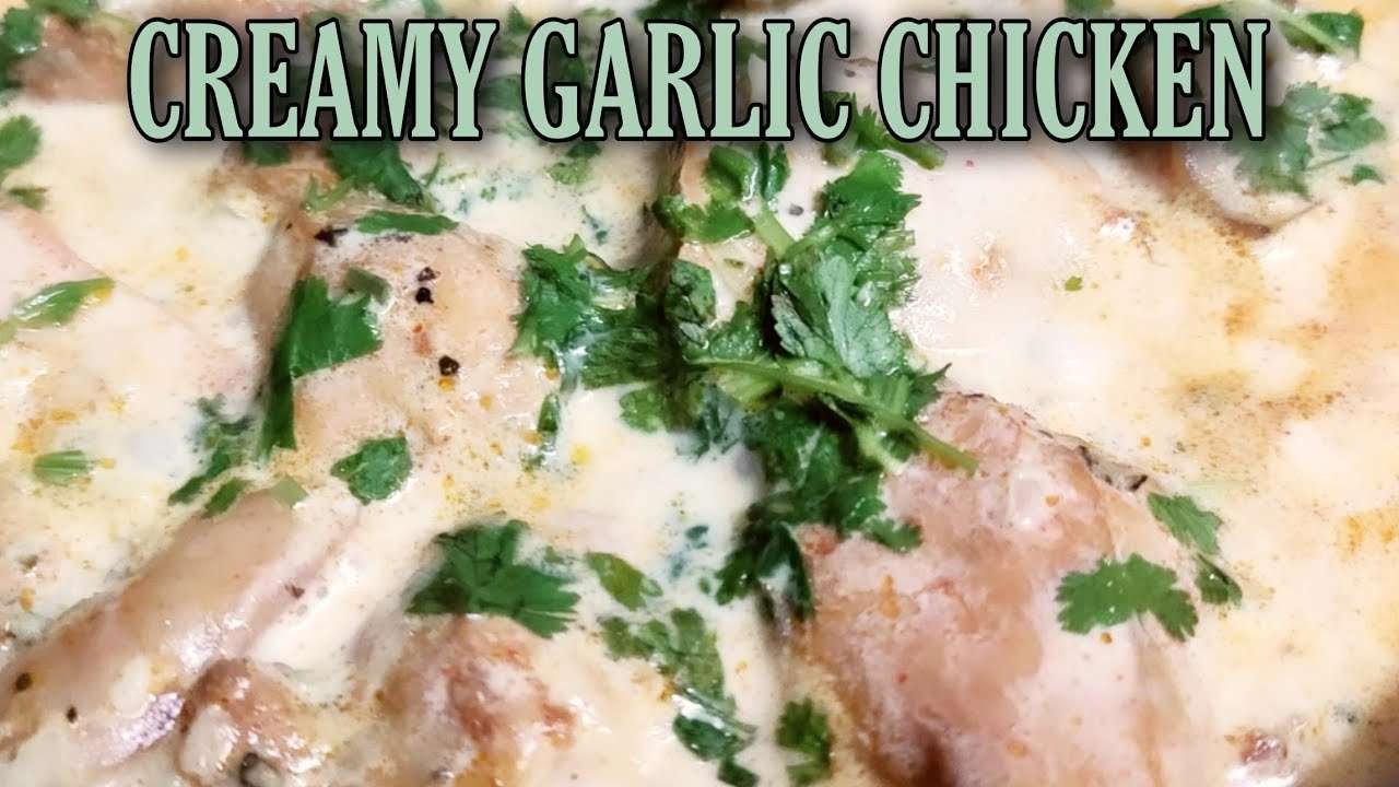Creamy Garlic Chicken Recipe || One Pan Chicken Recipe With Garlic Sauce