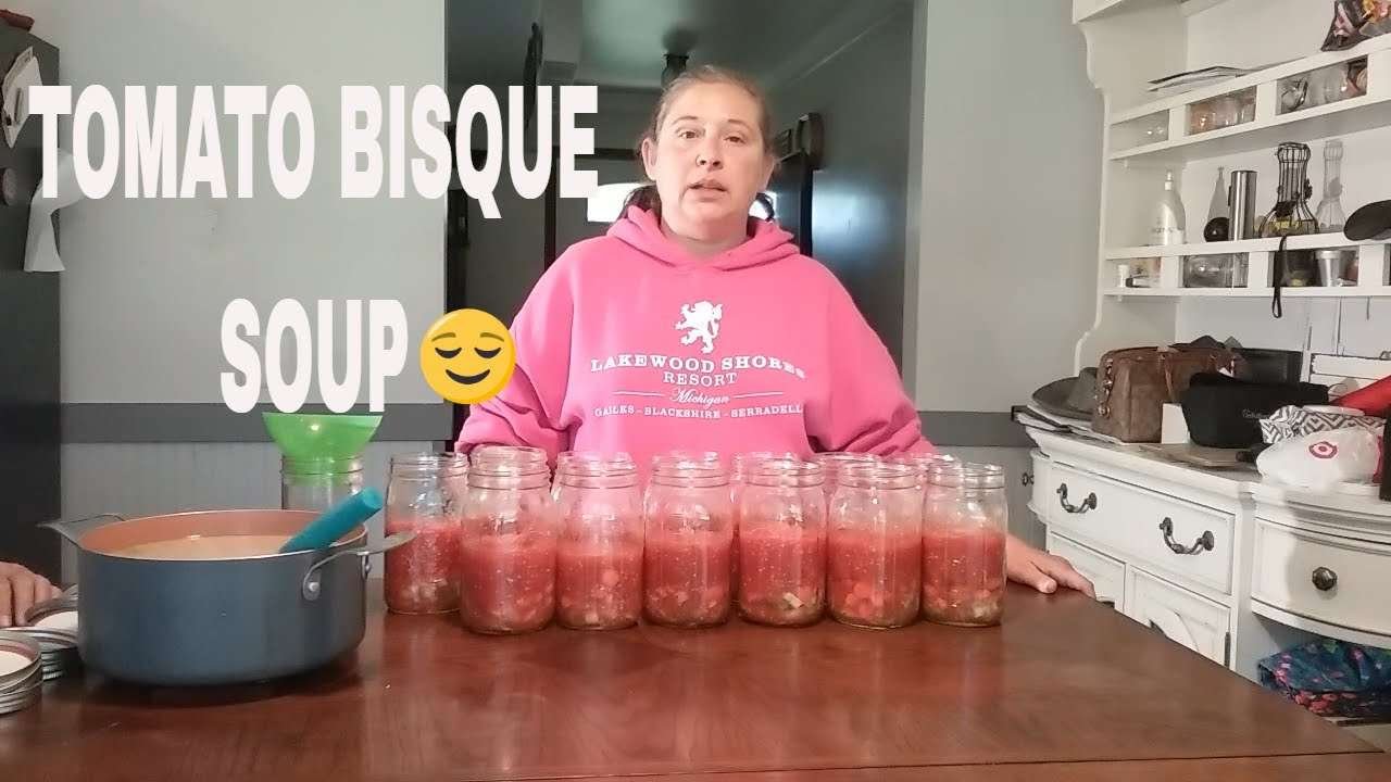 Tomato Bisque Soup Recipe With Fresh Tomatoes – From canning to finish product