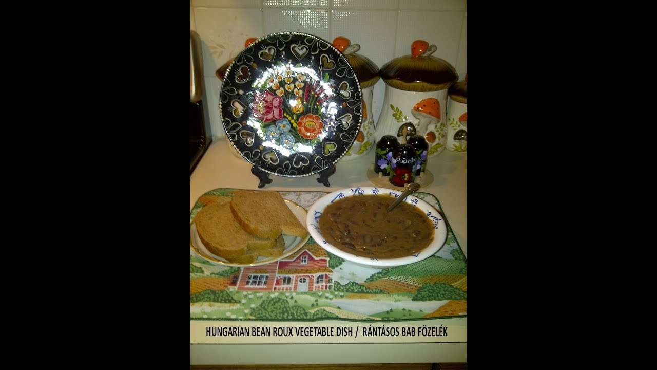 HUNGARIAN BEAN ROUX VEGETABLE DISH authentic traditional quick and easy/  RÁNTÁSOS BAB FÖZELÉK