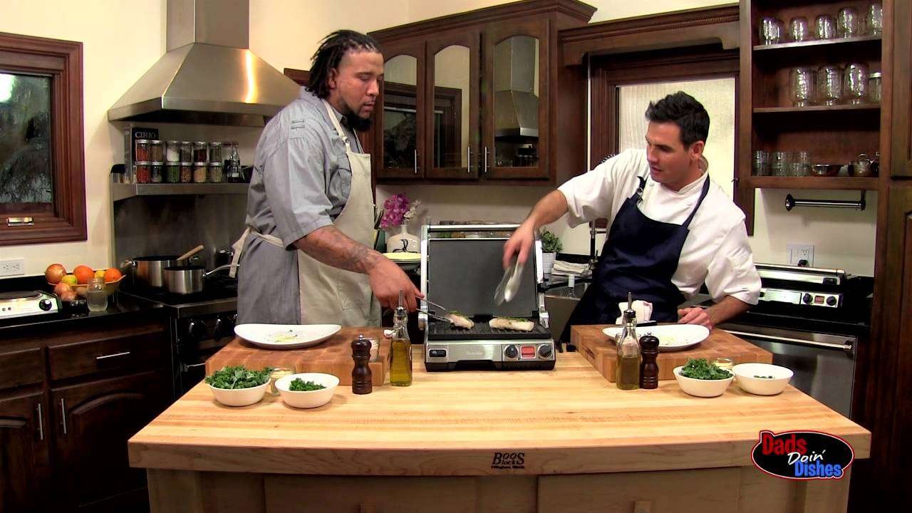 DONALD PENN Dads Doin' Dishes – Grilled Alaskan Cod with Tuscan White Beans & Kale