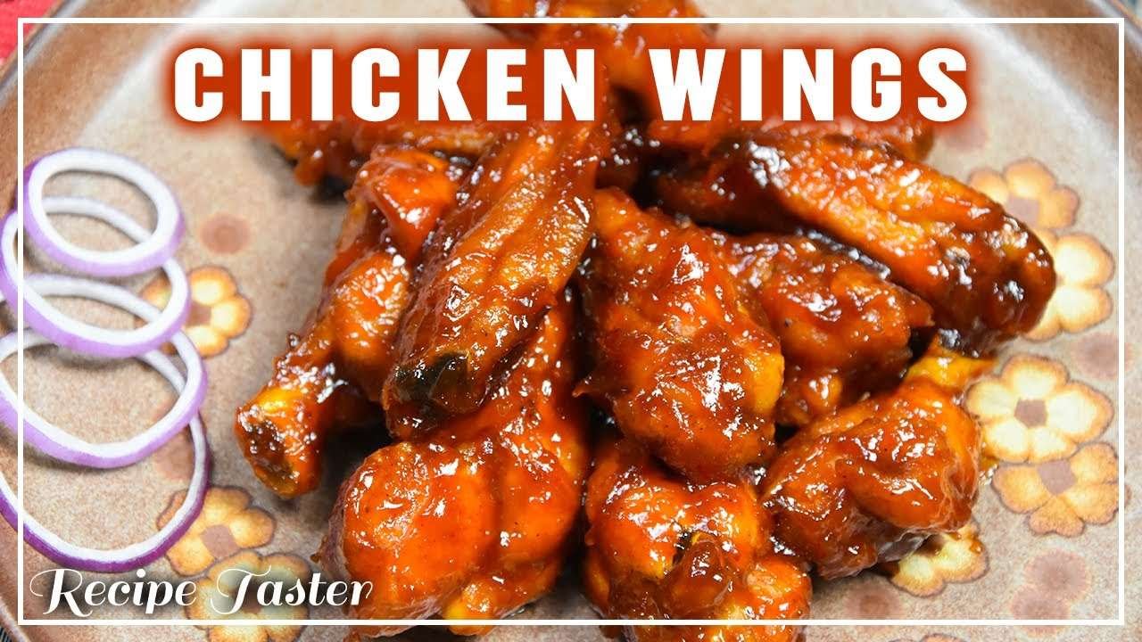 Crispy Thai BBQ Chicken Wings with Homemade BBQ Sauce | By Recipe Taster