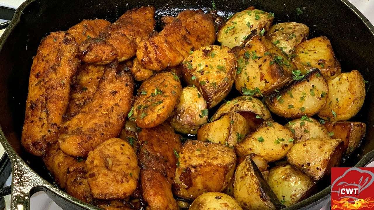 Cajun Garlic Butter Chicken Potato Skillet