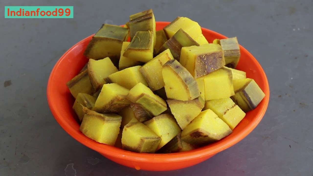 Raw Banana Poriyal – Vazhakkai Varuval Recipe – வாழைக்காய் பொரியல்