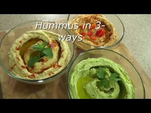 Homemade Hummus -3 ways