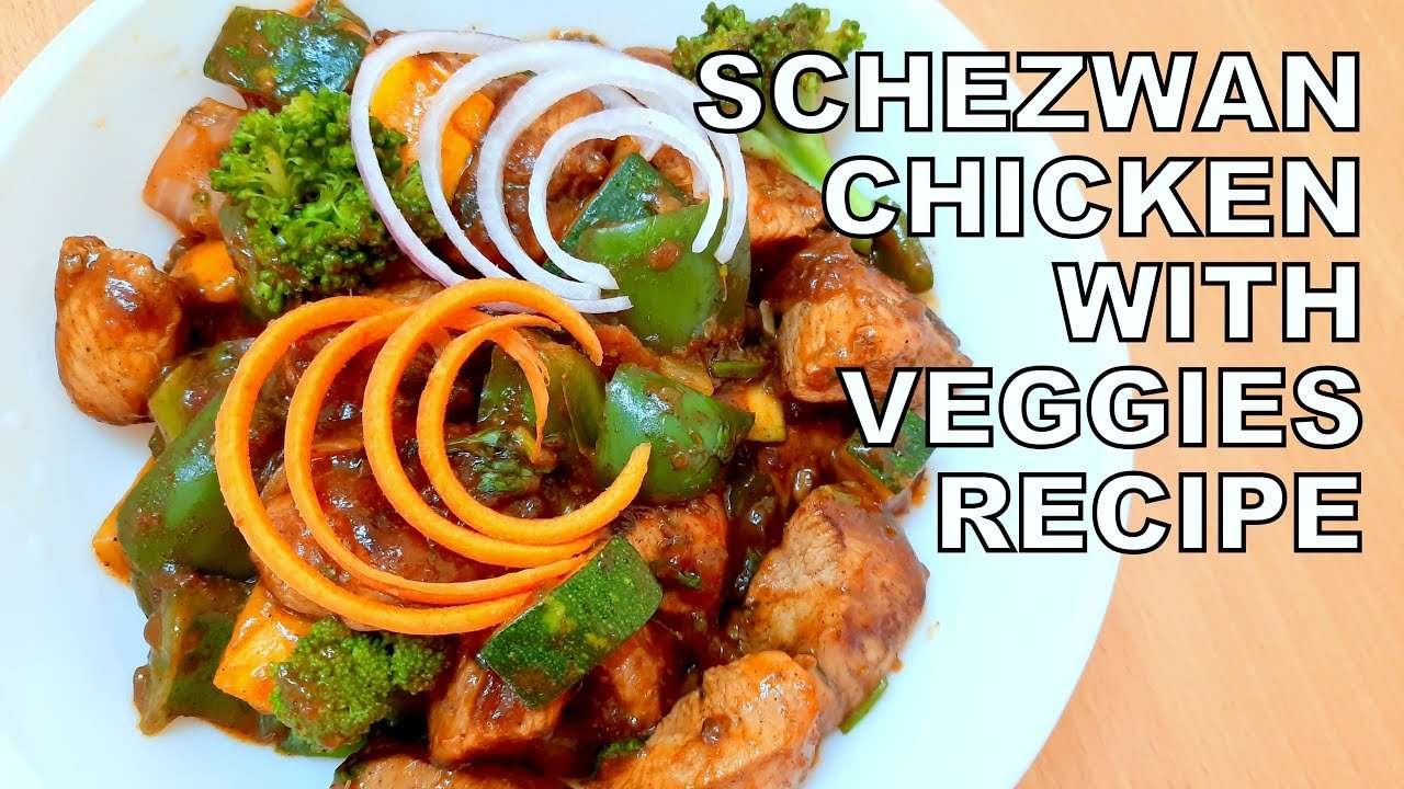 Schezwan Chicken with Vegetables | How to make Sticky Schezwan Chicken