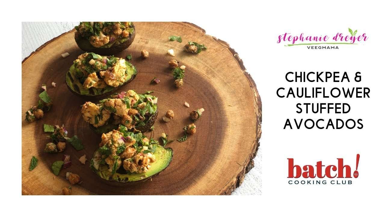 Cauliflower and Chickpea Stuffed Avocados