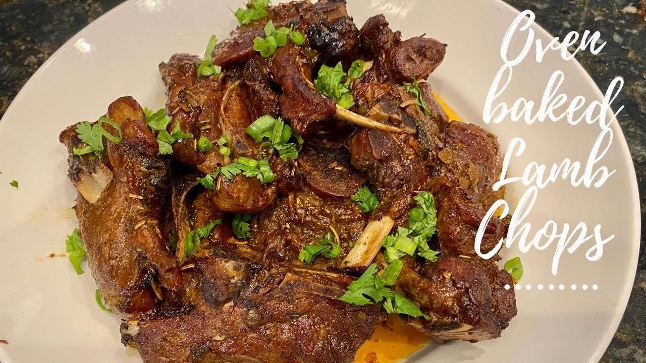 Delicious oven baked lamb chops