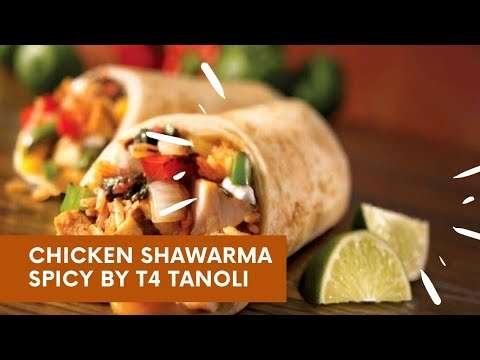 CHICKEN SHAWARMA RECIPE AT HOME BY T4 TANOLI.PLATTER HOMEMADE SHAWARMA. LEBANESE SHAWARMA