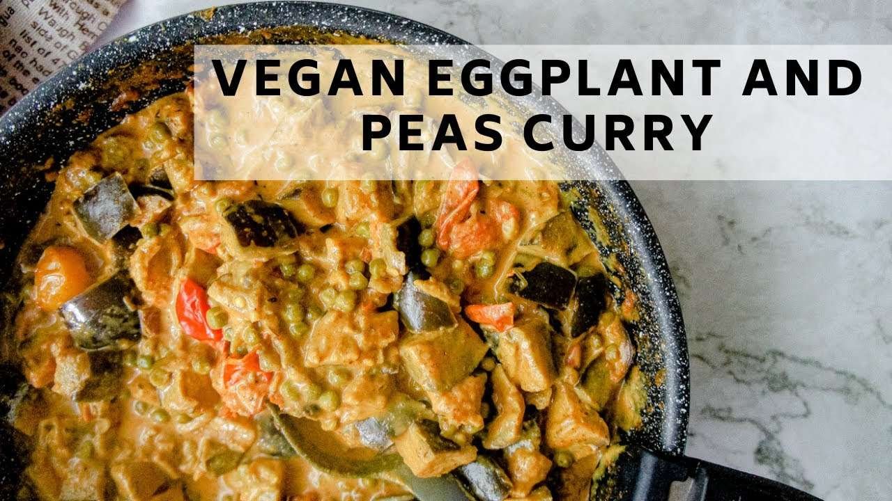 Eggplant and peas curry recipe | easy & vegan recipe | tofucado