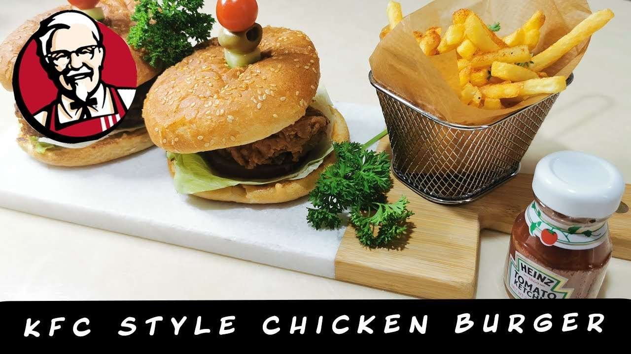 KFC Style Crispy Chicken Zinger Burger