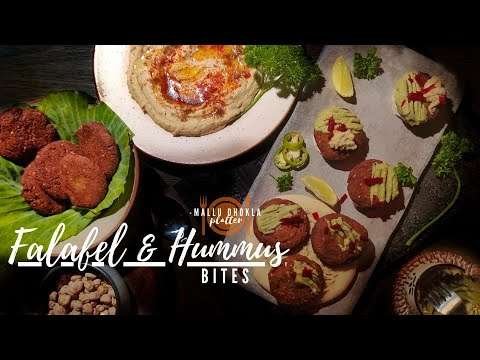 FALAFEL & HUMMUS BITES | फलाफ़ेल हम्मूस | HOW TO MAKE FALAFEL AND HUMMUS RECIPE | QUICK AND EASY