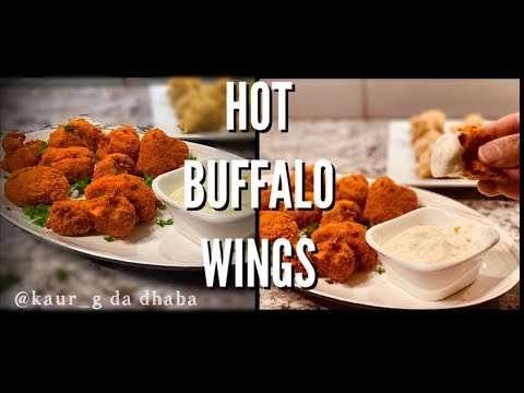 Hot Buffalo Wings With Ranch Dip||100% Vegie Snacks/Starter Recipe|Best Snacks For Vegetarians/Vegan
