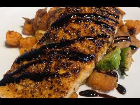How To Make Sweet Potato Hash & Pan Grilled Salmon