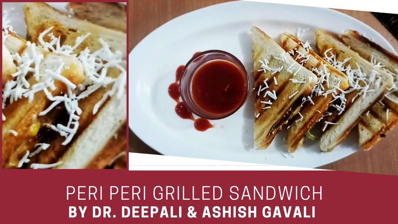 Sandwich l Grilled cheese sandwich l Peri Peri grilled sandwich l how to make Grilled sandwich