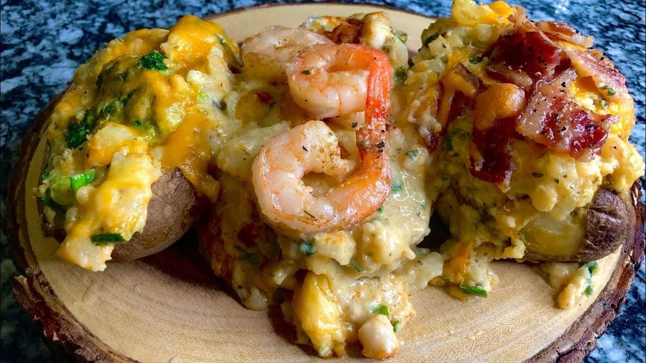 🥔 BEST EVER TWICE BAKED POTATOES | 3 Ways| Collab w/ Ray Mack’s Kitchen & Grill | Cooking w/ Ashley