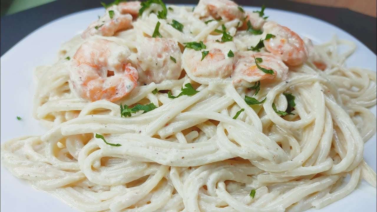 Creamy Garlic Shrimp Recipe | Creamy Shrimp Pasta | Shrimp Carbonara