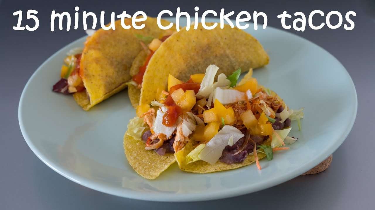 15 minute chicken tacos recipe (glutenfree)