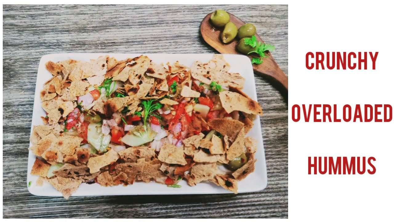 Crunchy Overload Hummus | Chickpeas Hummus | Nutritional Veggies Salad | The Cooking Queens 53