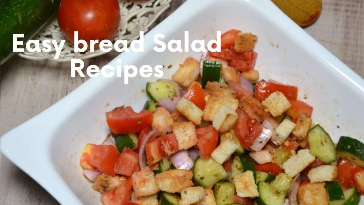 easy bread salad recipe by In Sana's Kitchen