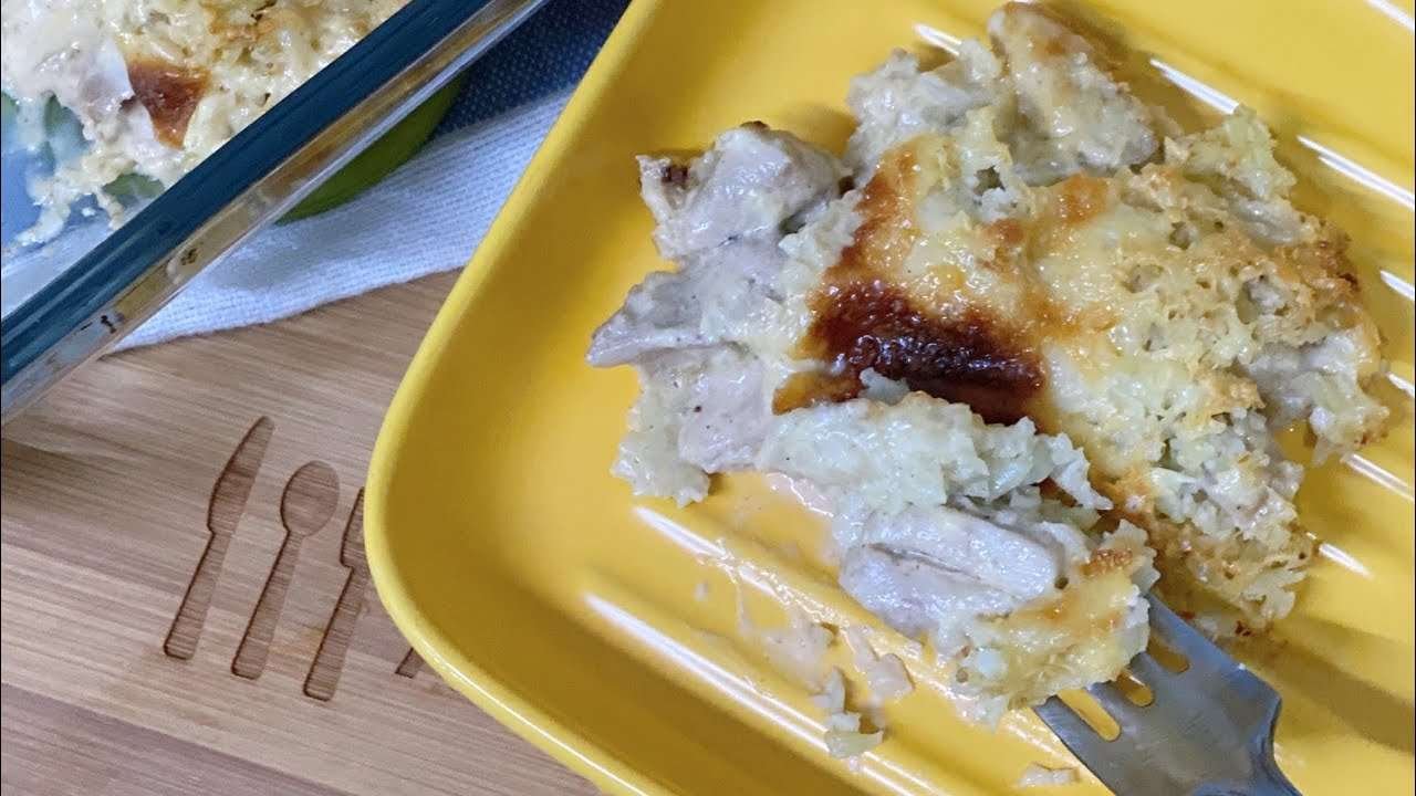 Baked Creamy and Cheesy Cauli-Chicken Recipe