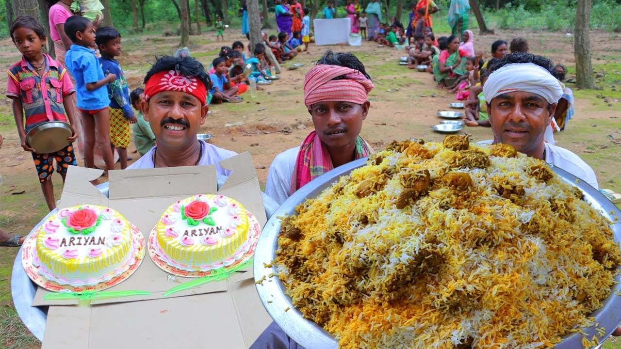 Village Style Cooking Chicken Biryani for Village Tribe Kids & People | villfood Kitchen