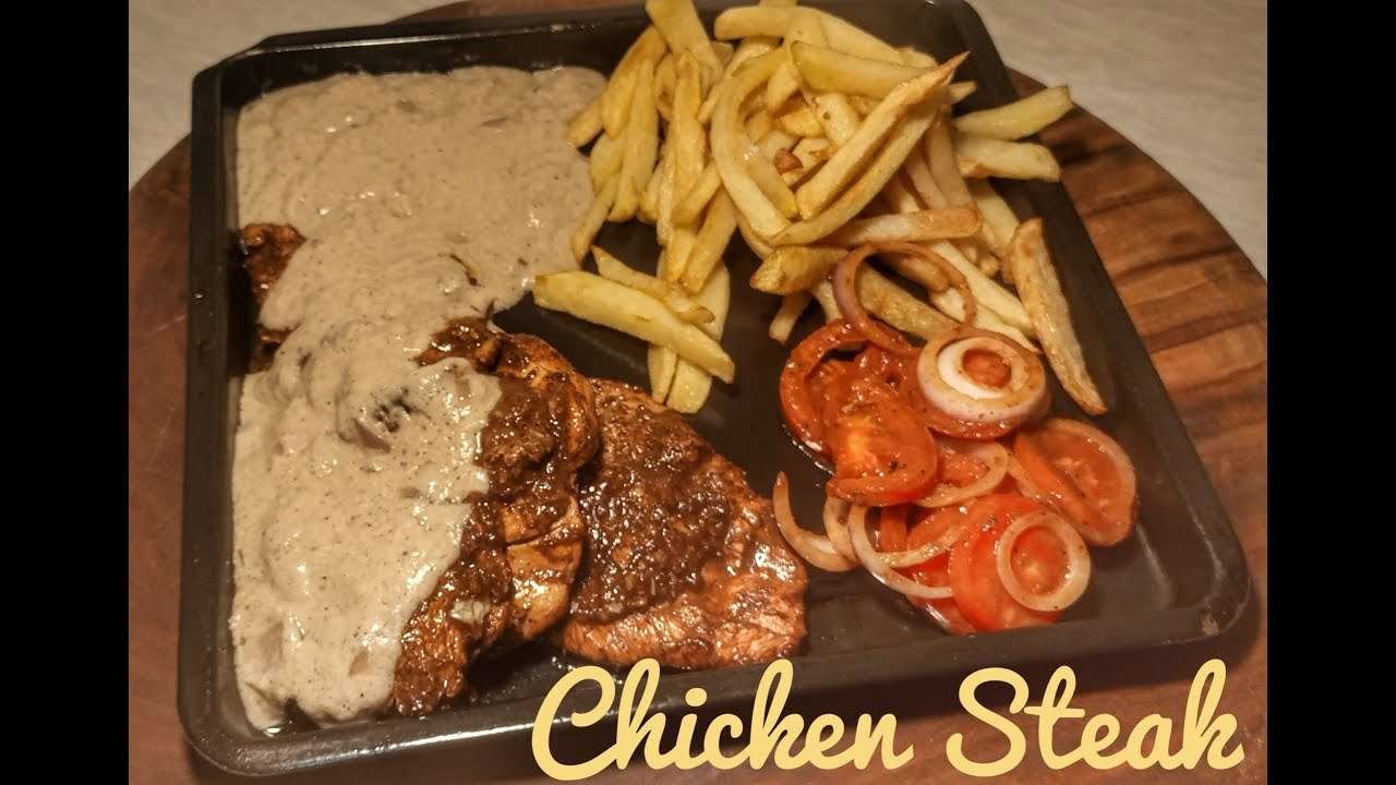 Chicken Steak With White Sauce | Easy Recipe | Food Familia