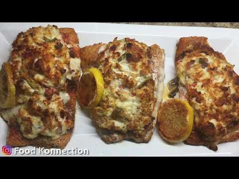 Easy Stuffed Salmon | Easy salmon recipe | jerk salmon recipe | food konnection