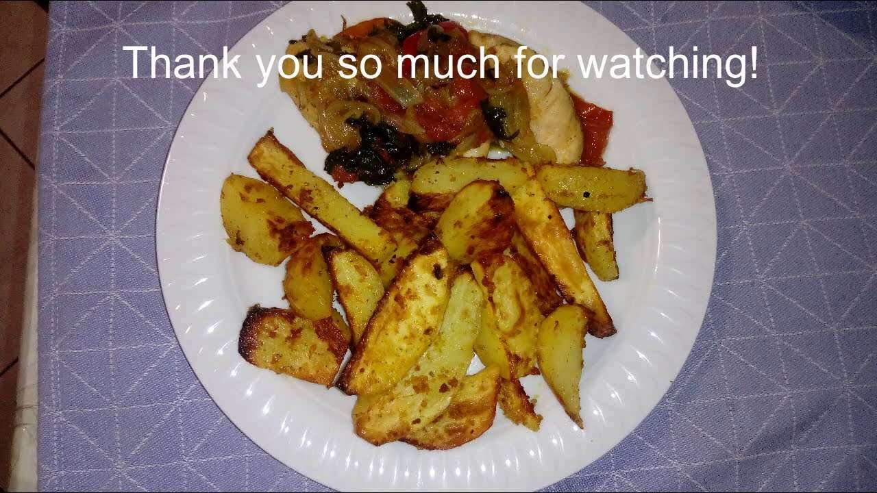 Chicken Tajine with Potato Vedges (ENG+ARA recipe)