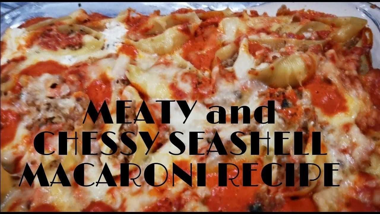 MEATY and CHESSY stuffed Shells|Macaroni recipe with Ground Beef