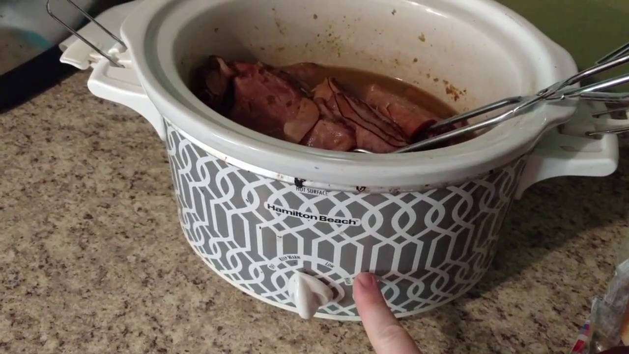 Hot Deli Ham Sandwiches for the Crock pot