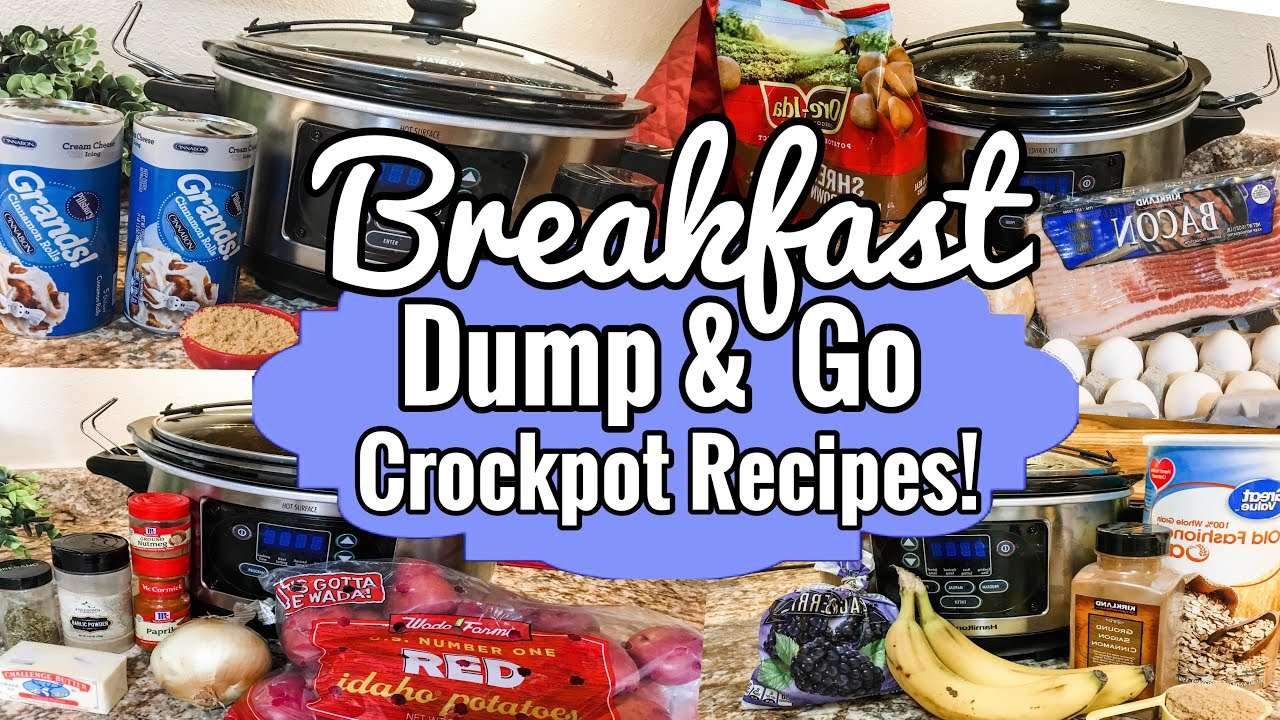 *FOUR* SIMPLE CROCKPOT BREAKFAST IDEAS | DUMP & GO SLOW COOKER RECIPES | JULIA PACHECO