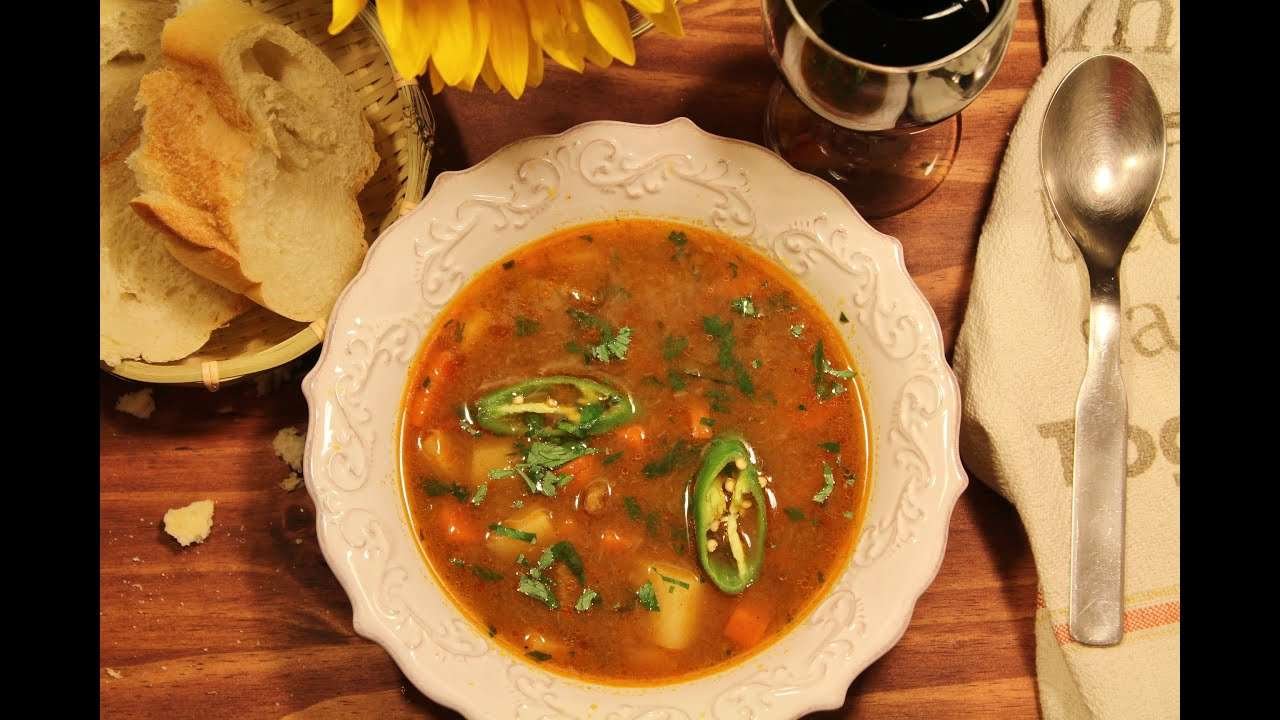 Traditional Hungarian Goulash Soup (Gulyásleves)