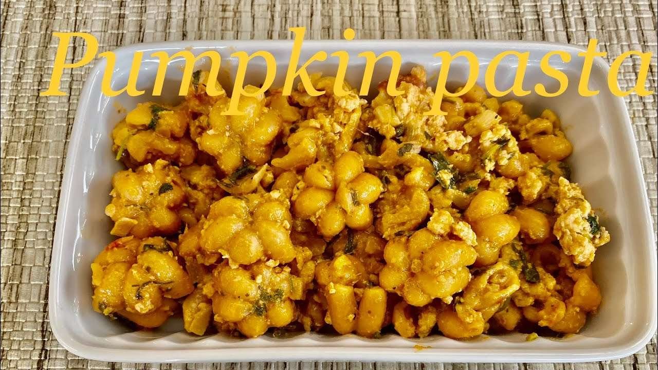 Pumpkin pasta with chicken