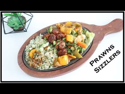 Prawns Sizzler Recipe With Parsley Butter Rice /VVV Lunch Menu 2