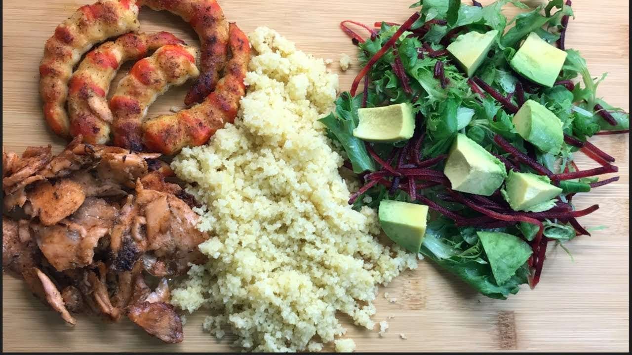 SMOKED SALMON, KING PRAWNS WITH COUS COUS AND SALAD – EASY RECIPE | COOK WITH ME