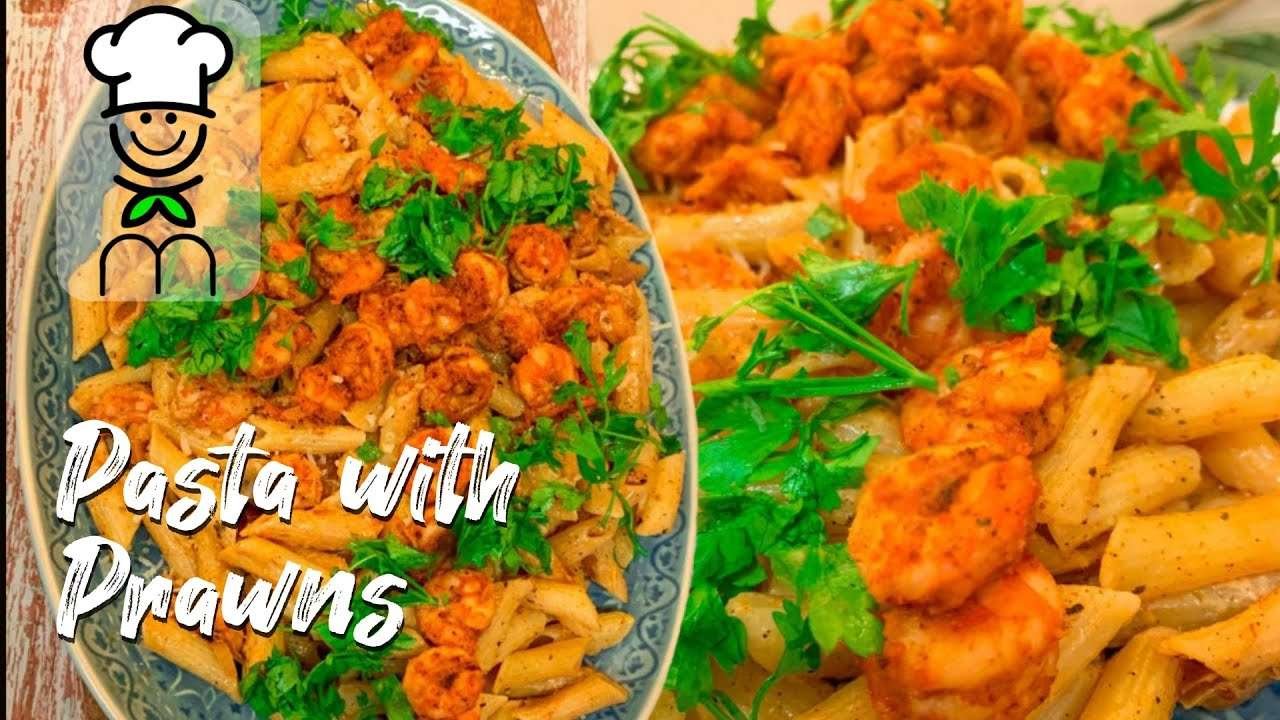Simple Pasta with Prawns | باستا بالربيان