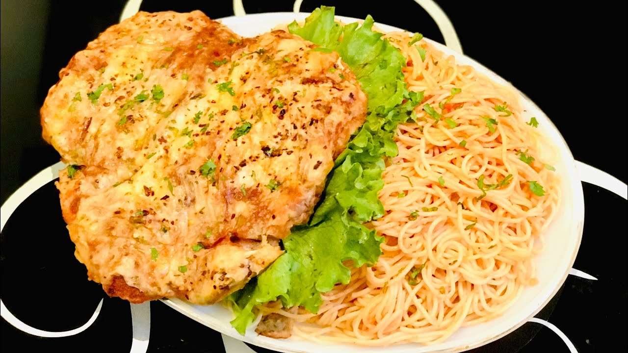 Spam Spaghetti | Spaghetti with Chicken Pizza | Without Oven Recipe | Food Fever with Laiba