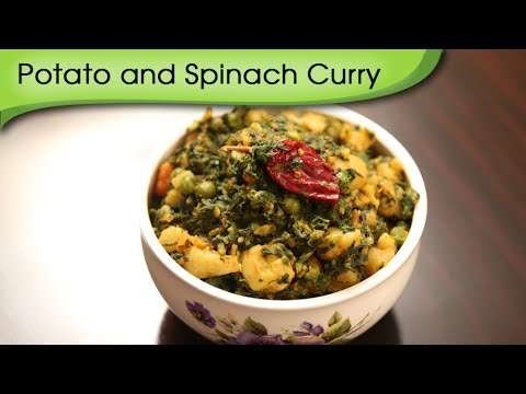 Potato and Spinach Curry | Easy To Make Main Course Recipe | Ruchi's Kitchen