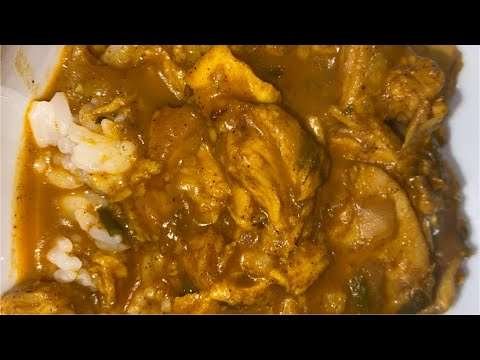 Vegan curry chicken and rice
